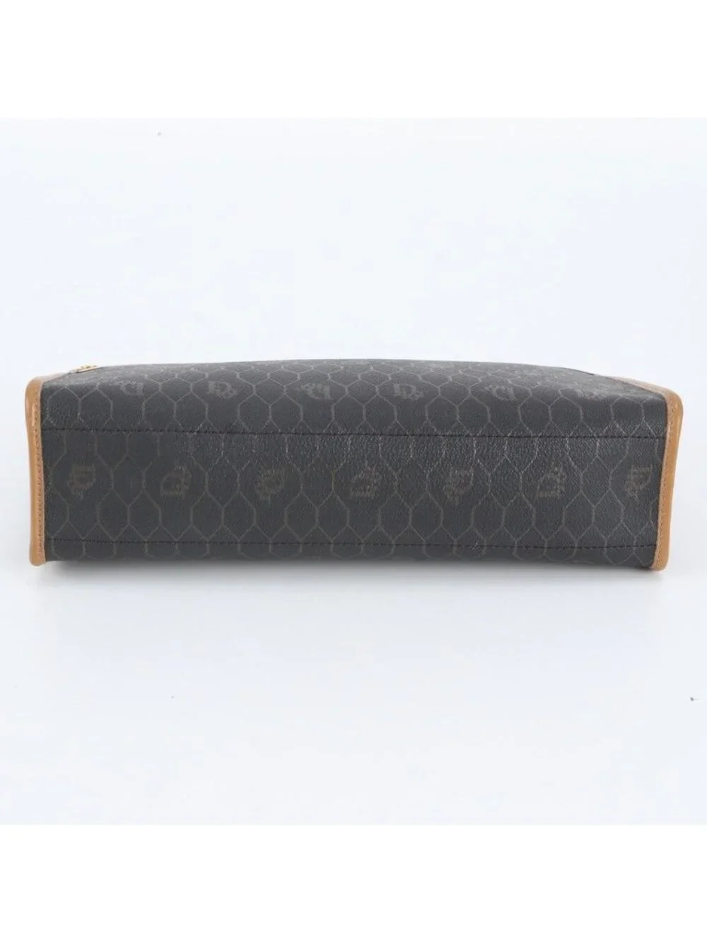 Dior Honeycomb Pattern Leather Clutch Pouch Business